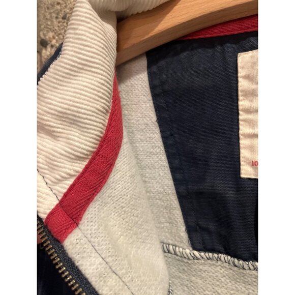 Navy Striped Fat Face The Airlie Half-Zip Sweatshirt UK10/EUR38/USA6 100% Sustai - Picture 10 of 12